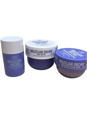 Spa Luxury Brazilian Orchid Deodorant, Body Butter, & Exfoliating Sugar Scrub